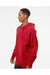 Independent Trading Co. SS4500 Mens Hooded Sweatshirt Hoodie Red Model Side