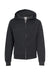 Independent Trading Co. SS4001YZ Youth Full Zip Hooded Sweatshirt Hoodie Heather Charcoal Grey Flat Front