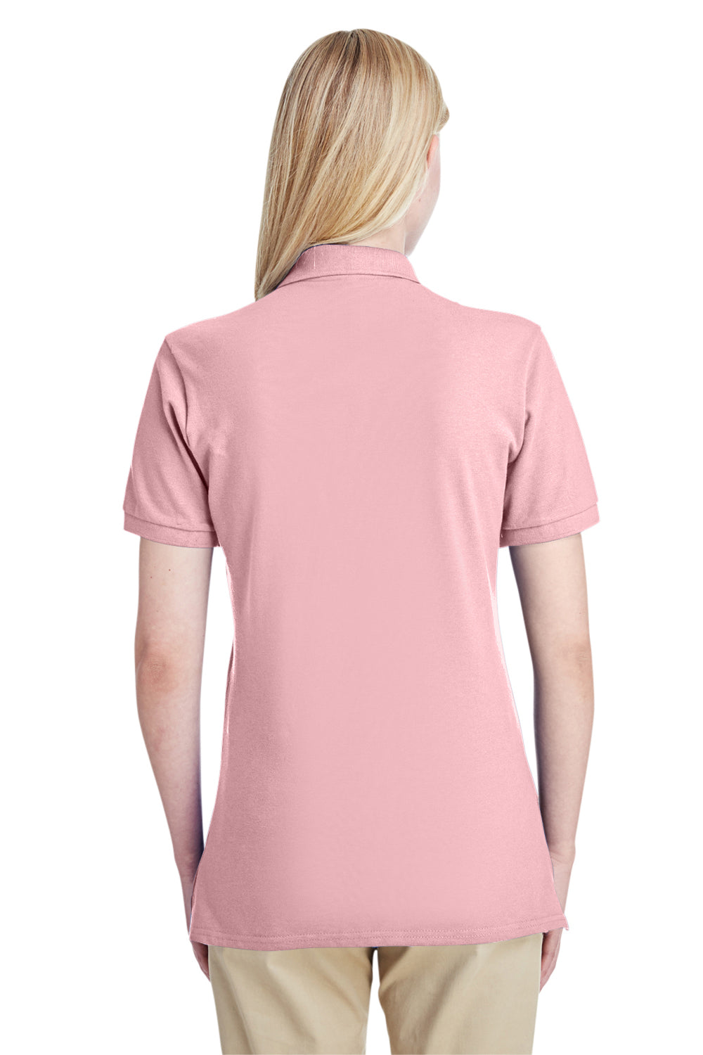 Jerzees 443WR/443W Womens Short Sleeve Polo Shirt Classic Pink Model Back