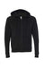 Independent Trading Co. PRM33SBZ Mens Special Blend Raglan Full Zip Hooded Sweatshirt Hoodie Black Flat Front