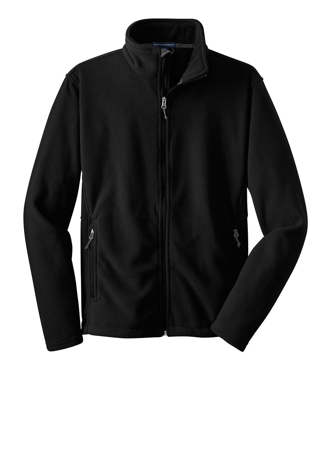 Port Authority Y217 Youth Full Zip Fleece Jacket Black Flat Front