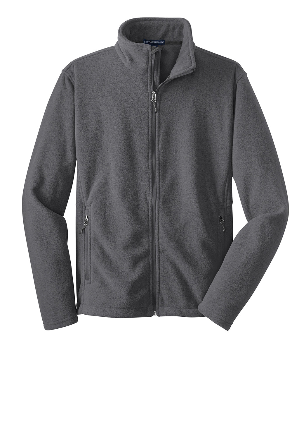 Port Authority Y217 Youth Full Zip Fleece Jacket Iron Grey Flat Front