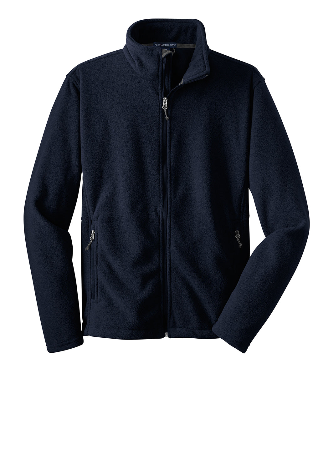 Port Authority Y217 Youth Full Zip Fleece Jacket True Navy Blue Flat Front