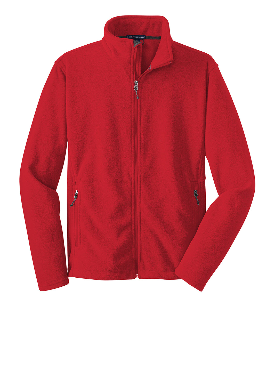 Port Authority Y217 Youth Full Zip Fleece Jacket True Red Flat Front