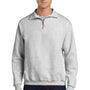 Jerzees Mens Super Sweats NuBlend Pill Resistant Fleece 1/4 Zip Sweatshirt - Ash Grey