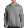 Jerzees Mens Super Sweats NuBlend Pill Resistant Fleece 1/4 Zip Sweatshirt - Oxford Grey