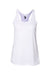 Badger 4166 Womens B-Core Moisture Wicking Racerback Tank Top White Flat Front