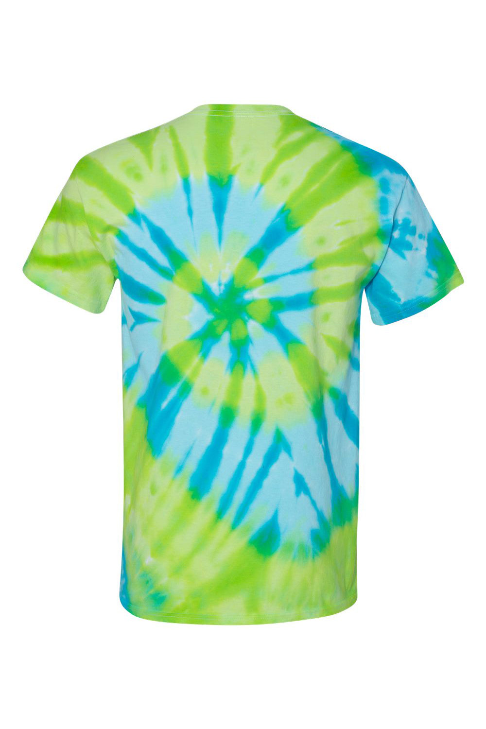 Dyenomite 200TY Mens Typhoon Tie Dyed Short Sleeve Crewneck T-Shirt Bora Bora Flat Back