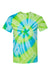 Dyenomite 200TY Mens Typhoon Tie Dyed Short Sleeve Crewneck T-Shirt Bora Bora Flat Front