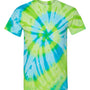 Dyenomite Mens Typhoon Tie Dyed Short Sleeve Crewneck T-Shirt - Bora Bora - NEW