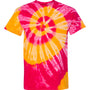 Dyenomite Mens Typhoon Tie Dyed Short Sleeve Crewneck T-Shirt - Fiji