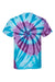 Dyenomite 200TY Mens Typhoon Tie Dyed Short Sleeve Crewneck T-Shirt Tahiti Flat Back