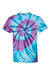 Dyenomite 200TY Mens Typhoon Tie Dyed Short Sleeve Crewneck T-Shirt Tahiti Flat Front