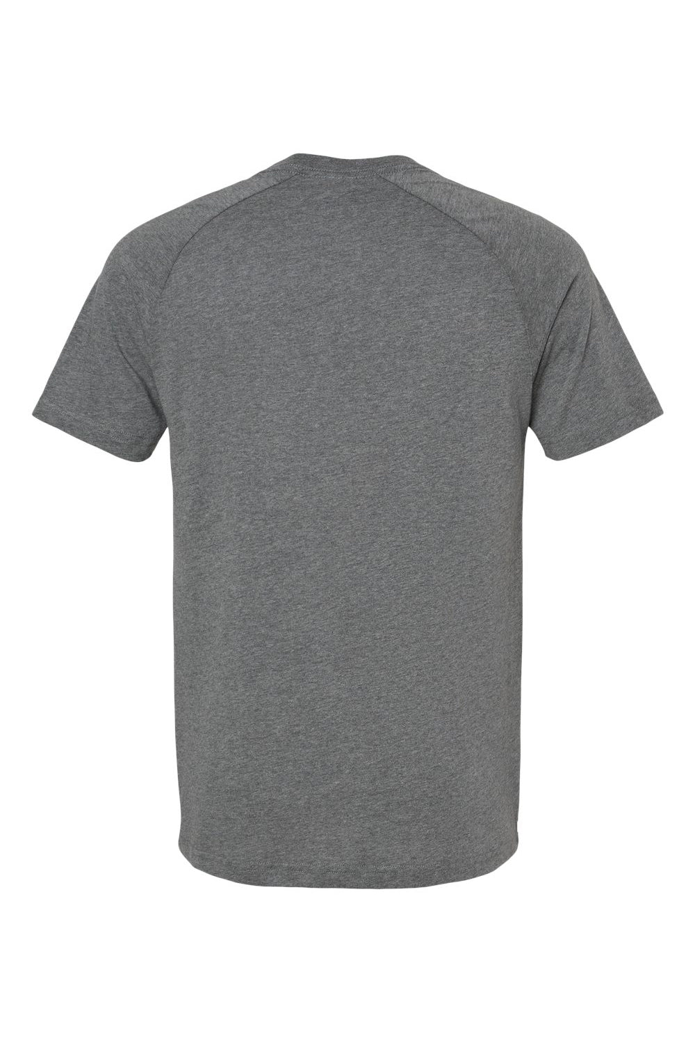 Bella + Canvas 3201 Mens CVC Raglan Short Sleeve Crewneck T-Shirt Heather Deep Grey Flat Back