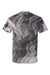 Dyenomite 200MR Mens Marble Tie Dyed Short Sleeve Crewneck T-Shirt Black Flat Back