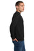 Jerzees 4662M/4662/4662MR Mens Super Sweats NuBlend Pill Resistant Fleece Crewneck Sweatshirt Black Model Side