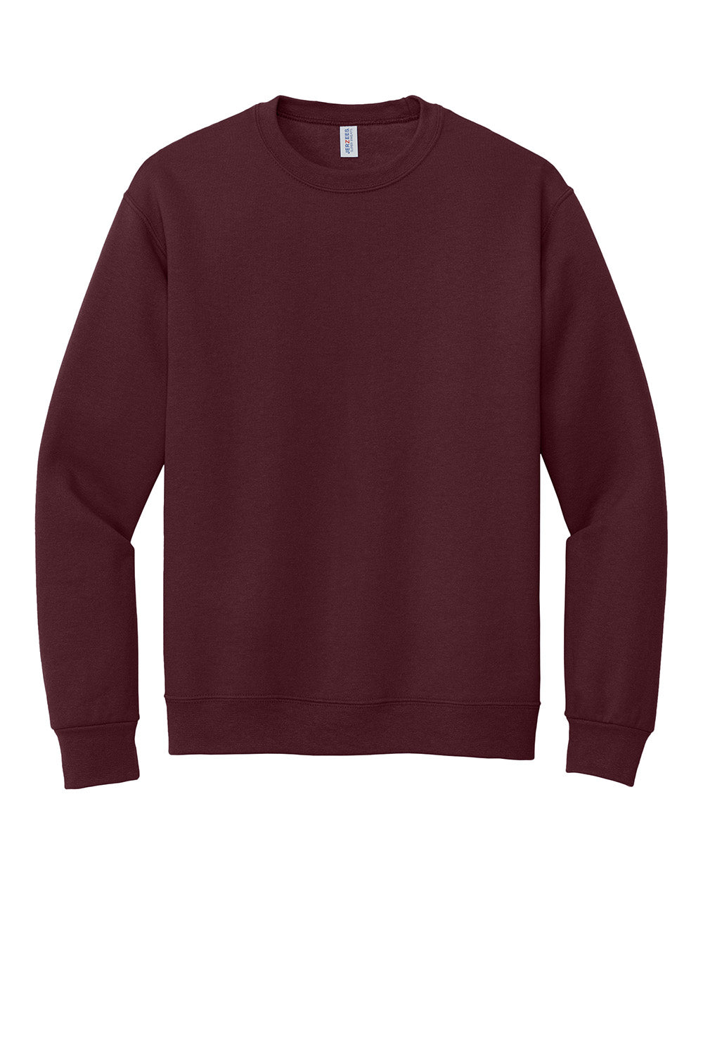 Jerzees 4662M/4662/4662MR Mens Super Sweats NuBlend Pill Resistant Fleece Crewneck Sweatshirt Maroon Flat Front