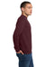 Jerzees 4662M/4662/4662MR Mens Super Sweats NuBlend Pill Resistant Fleece Crewneck Sweatshirt Maroon Model Side