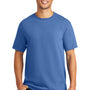 Port & Company Mens Beach Wash Short Sleeve Crewneck T-Shirt - Blue Moon