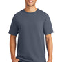 Port & Company Mens Beach Wash Short Sleeve Crewneck T-Shirt - Denim Blue