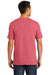 Port & Company PC099 Mens Beach Wash Short Sleeve Crewneck T-Shirt Fruit Punch Pink Model Back