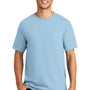 Port & Company Mens Beach Wash Short Sleeve Crewneck T-Shirt - Glacier Blue