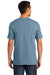 Port & Company PC099 Mens Beach Wash Short Sleeve Crewneck T-Shirt Mist Blue Model Back