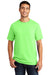 Port & Company PC099 Mens Beach Wash Short Sleeve Crewneck T-Shirt Neon Green Model Front