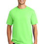 Port & Company Mens Beach Wash Short Sleeve Crewneck T-Shirt - Neon Green