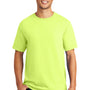 Port & Company Mens Beach Wash Short Sleeve Crewneck T-Shirt - Neon Yellow