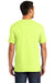 Port & Company PC099 Mens Beach Wash Short Sleeve Crewneck T-Shirt Neon Yellow Model Back