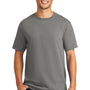 Port & Company Mens Beach Wash Short Sleeve Crewneck T-Shirt - Pewter Grey