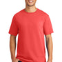 Port & Company Mens Beach Wash Short Sleeve Crewneck T-Shirt - Poppy Red