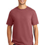 Port & Company Mens Beach Wash Short Sleeve Crewneck T-Shirt - Red Rock