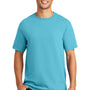 Port & Company Mens Beach Wash Short Sleeve Crewneck T-Shirt - Tidal Wave Blue