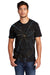 Port & Company PC147 Mens Tie-Dye Short Sleeve Crewneck T-Shirt Black Galaxy Spiral Model Front