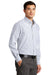 Port Authority S639 Mens Easy Care Wrinkle Resistant Long Sleeve Button Down Shirt w/ Pocket White Model 3q