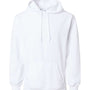 Badger Mens Performance Moisture Wicking Fleece Hooded Sweatshirt Hoodie - White