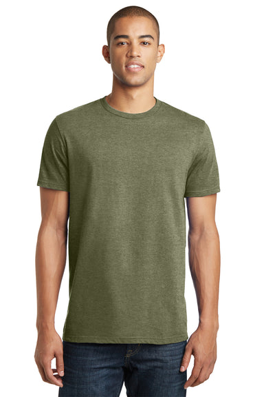 District DT5000 Mens The Concert Short Sleeve Crewneck T-Shirt Military Green Frost Model Front