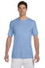 Hanes 4820 Mens Cool DRI FreshIQ Moisture Wicking Short Sleeve Crewneck T-Shirt Light Blue Model Front