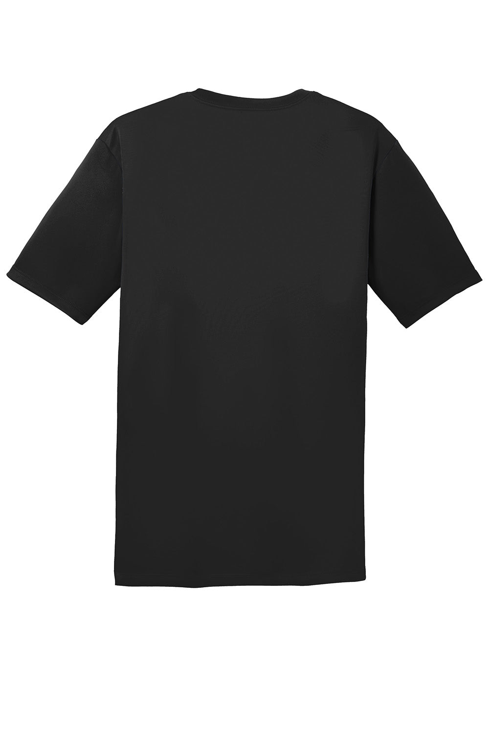 Hanes 4820 Mens Cool DRI FreshIQ Moisture Wicking Short Sleeve Crewneck T-Shirt Black Flat Back