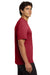 Hanes 4820 Mens Cool DRI FreshIQ Moisture Wicking Short Sleeve Crewneck T-Shirt Deep Red Model Side