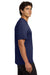 Hanes 4820 Mens Cool DRI FreshIQ Moisture Wicking Short Sleeve Crewneck T-Shirt Navy Blue Model Side