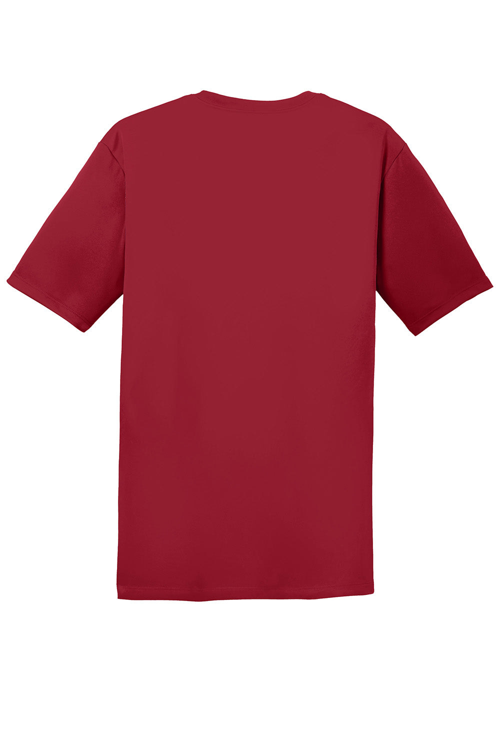 Hanes 4820 Mens Cool DRI FreshIQ Moisture Wicking Short Sleeve Crewneck T-Shirt Deep Red Flat Back