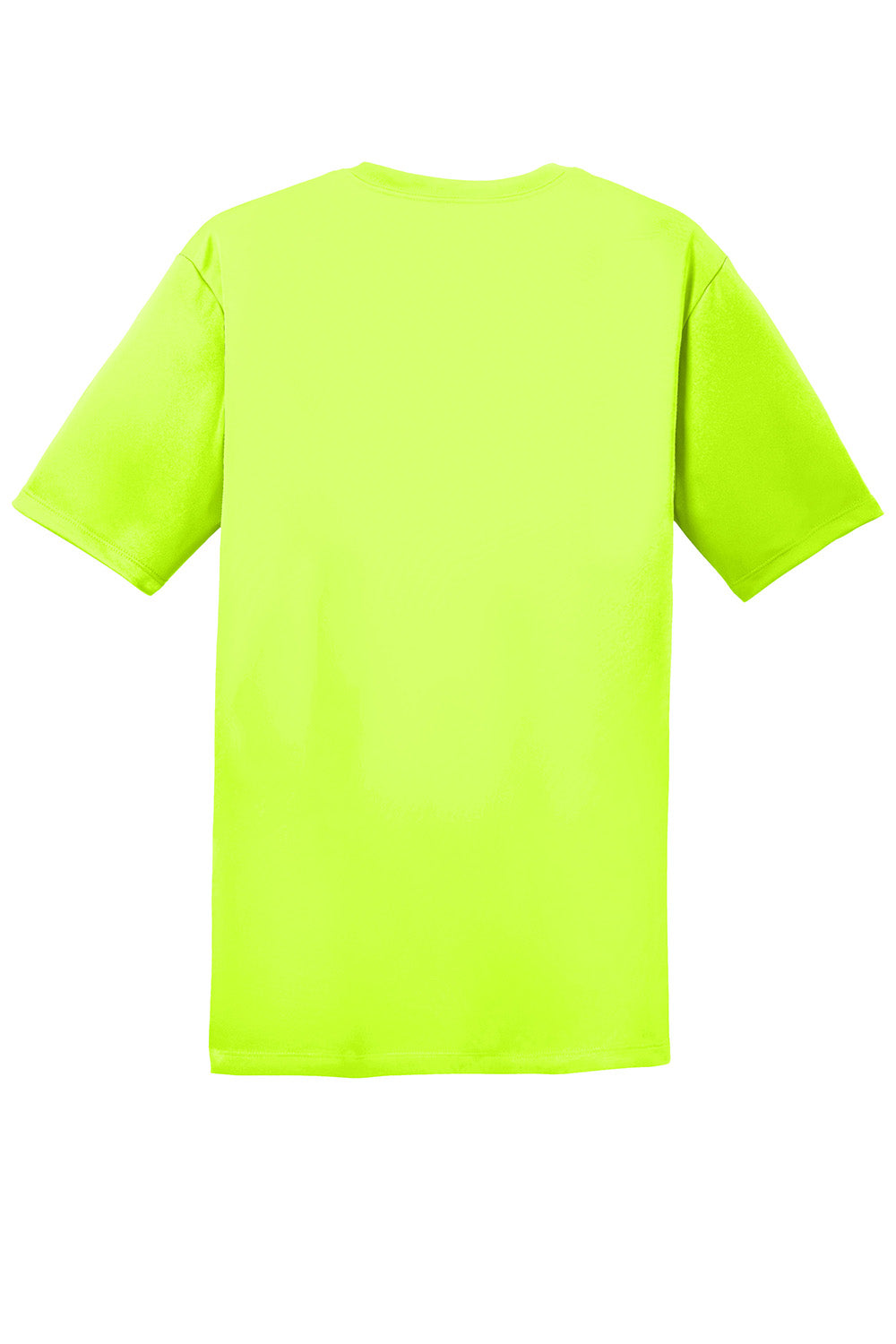 Hanes 4820 Mens Cool DRI FreshIQ Moisture Wicking Short Sleeve Crewneck T-Shirt Safety Green Flat Back