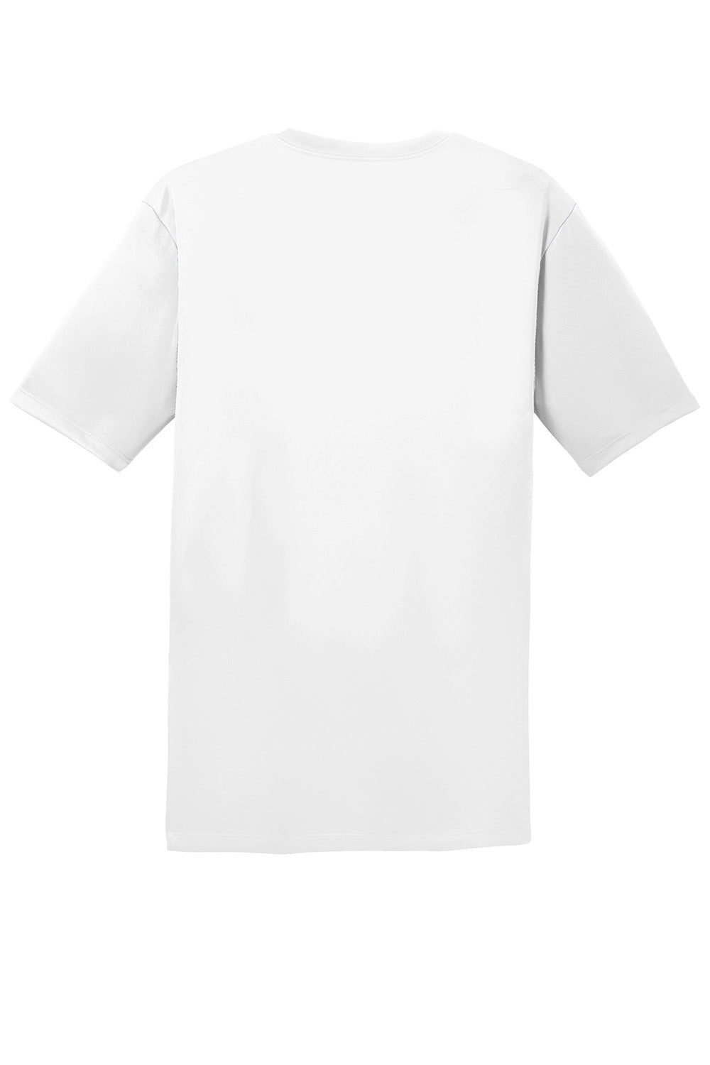 Hanes 4820 Mens Cool DRI FreshIQ Moisture Wicking Short Sleeve Crewneck T-Shirt White Flat Back