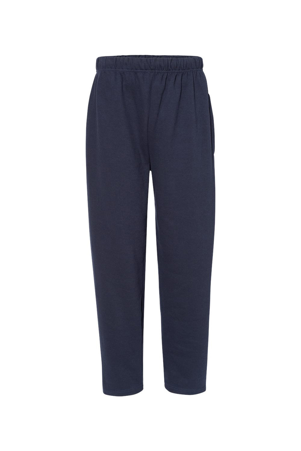 C2 Sport 5577 Mens Open Bottom Sweatpants w/ Pockets Navy Blue Flat Front