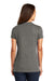 District DM1170L Womens Perfect Weight Short Sleeve V-Neck T-Shirt Heather Charcoal Grey Model Back