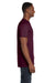 Hanes 4980 Mens Nano-T Short Sleeve Crewneck T-Shirt Maroon Model Side