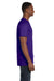 Hanes 4980 Mens Nano-T Short Sleeve Crewneck T-Shirt Purple Model Side